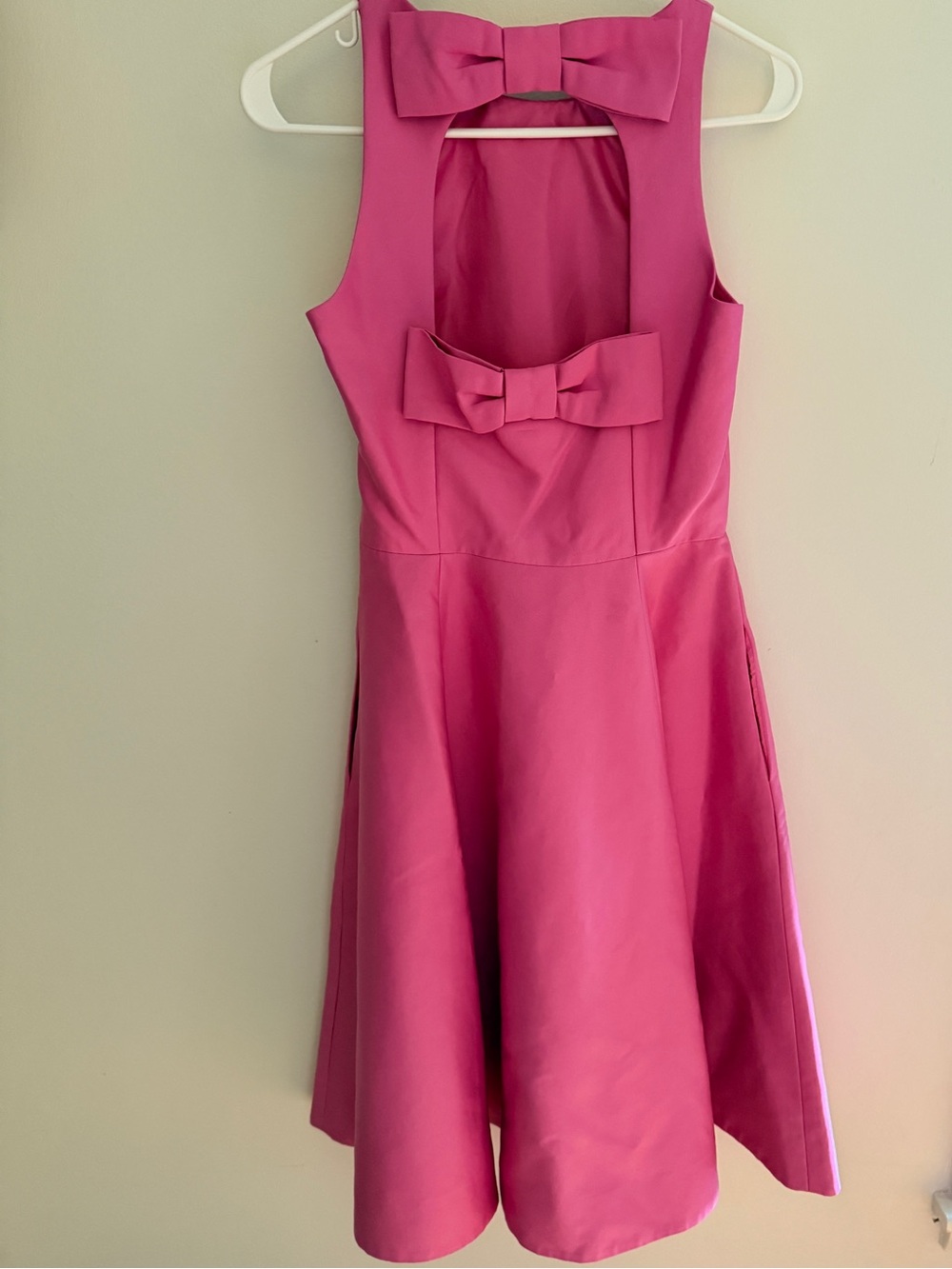 Kate Spade Pink Sleeveless A-Line Bow Back Dress View 3